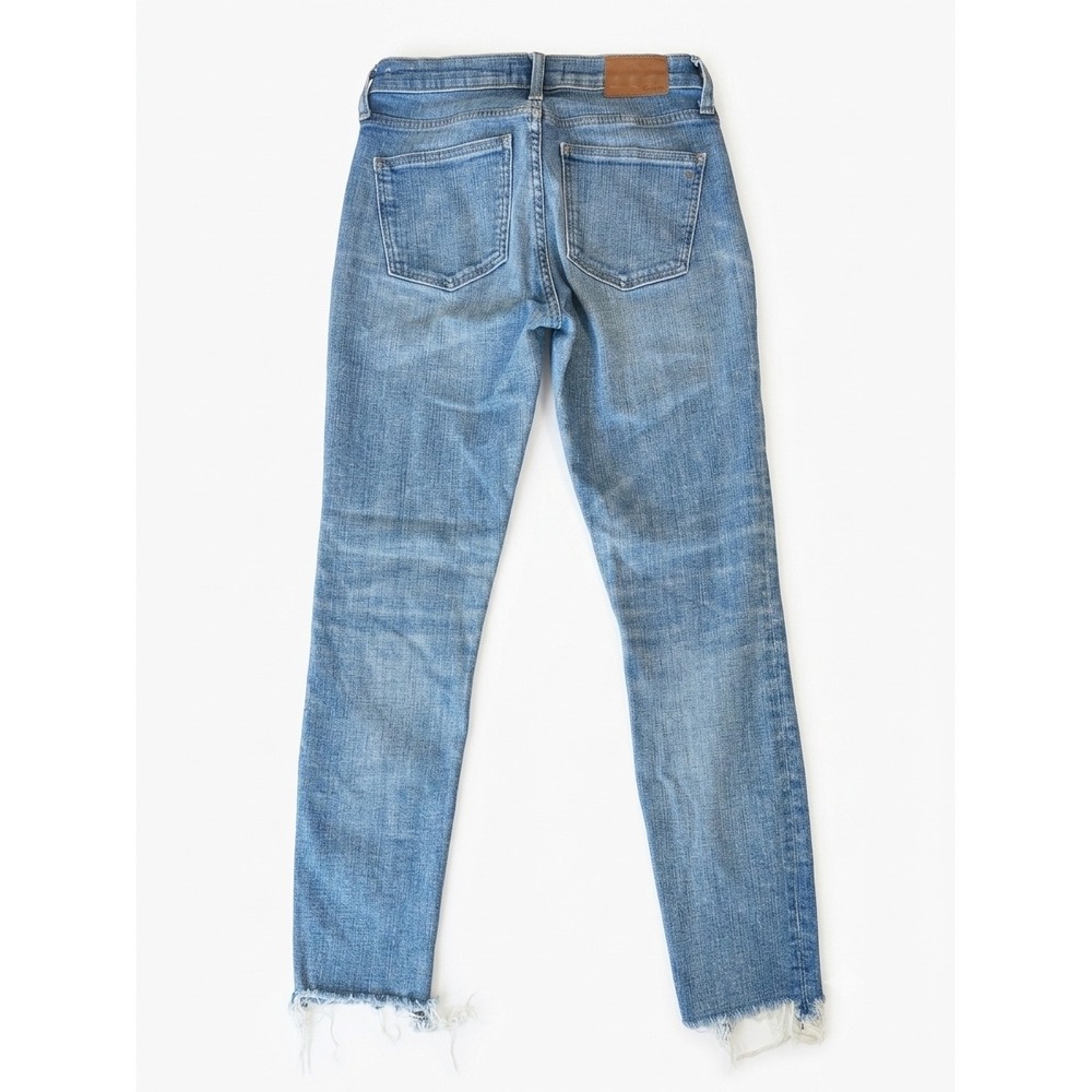 Madewell 9 High-Rise Skinny Crop Jeans Raw Step Hem Blue Wash 27 H5803 - Picture 2 of 7